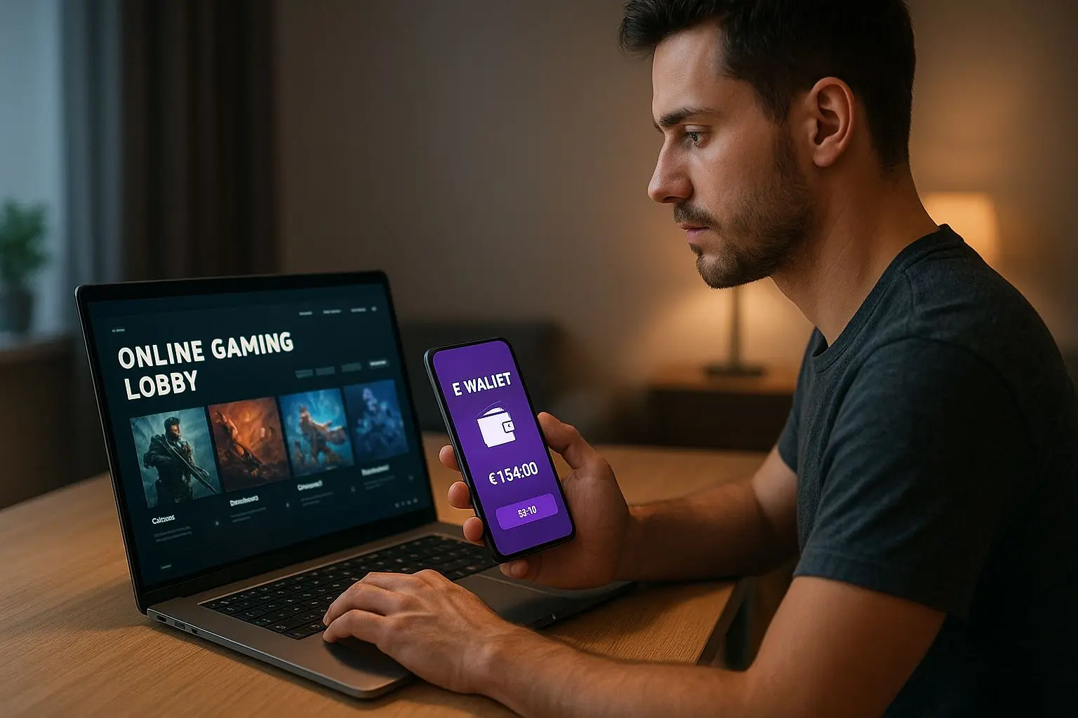 DrückGlück Lobby mit Skrill-Wallet auf Smartphone Online-Lobby mit Smartphone und E-Wallet für deutsche Spieler