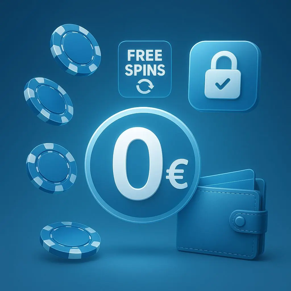 Illustration zu Bonus ohne Einzahlung mit Wallet und 0 Euro Symbol