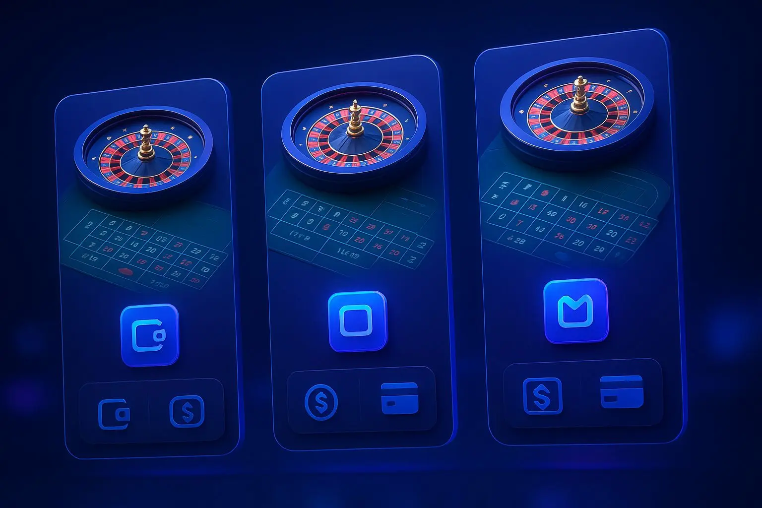 Auswahl verschiedener Plattformen mit Roulette und E-Wallet-Zahlung
